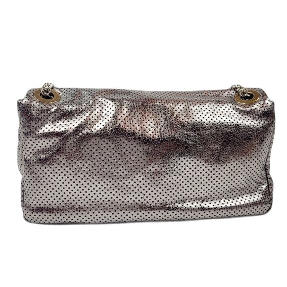 NEW Chanel Silver Metallic Perforated 2.55 Bag - Picture 8 of 14